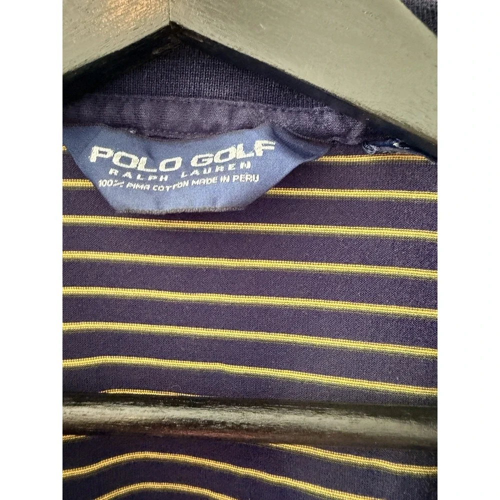 Polo Golf by Ralph Lauren Men's Striped Pima Cotton Polo Shirt Size L